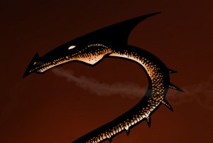 Dragon incendiaire , détail du rendu final