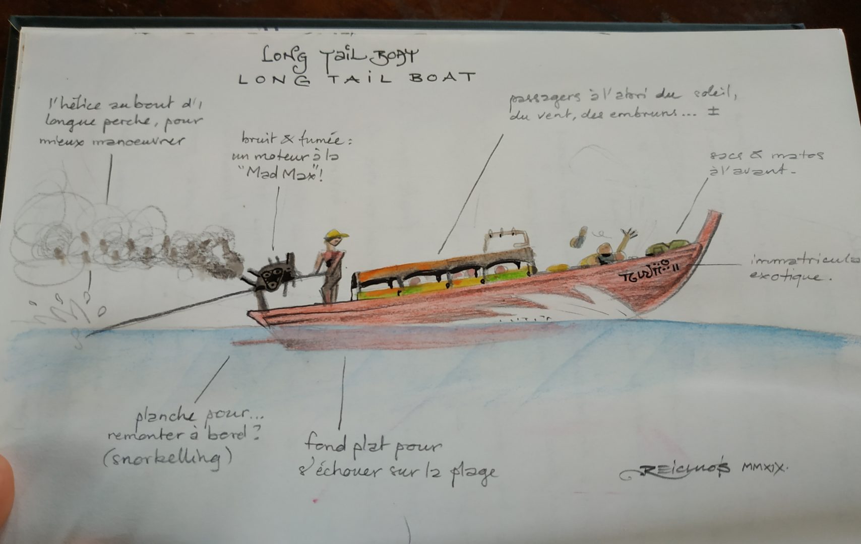 Carnet de vadrouille 2019 : les "Long tail boat" en Thaïlande - les bateaux à longue queue pour les courts trajets
