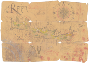 Carte ancienne île légendaire