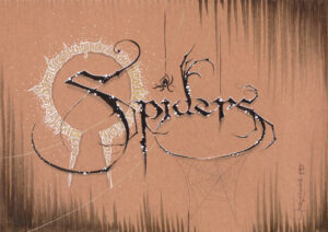 Inktober 2023 : Calligraphie "Araignées" / "Spiders"