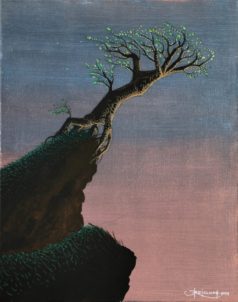 Au bord du gouffre (2025) 40x50cm