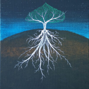 Racine de nuit - Esprit souterrain (2025) - 30x40cm
